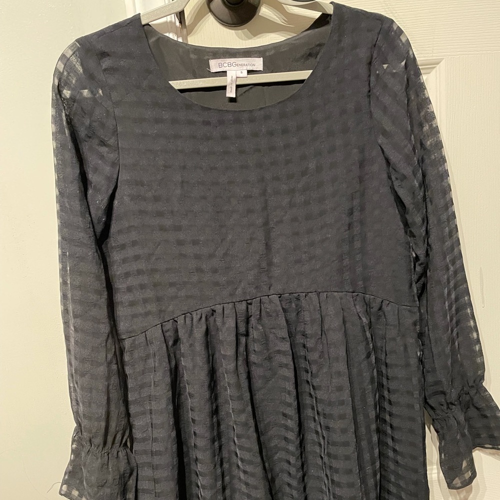 Long sleeve black BCBG dress
